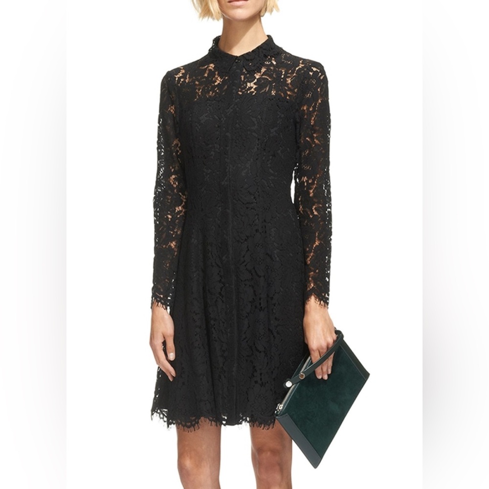 Whistles Black Lace Dress Size UK 6, EU 34